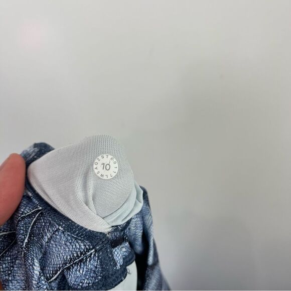 Lululemon Wunder Under High Rise Leggings Nulux Concrete Jungle Blue Size 10 - Picture 10 of 10